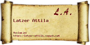 Latzer Attila névjegykártya